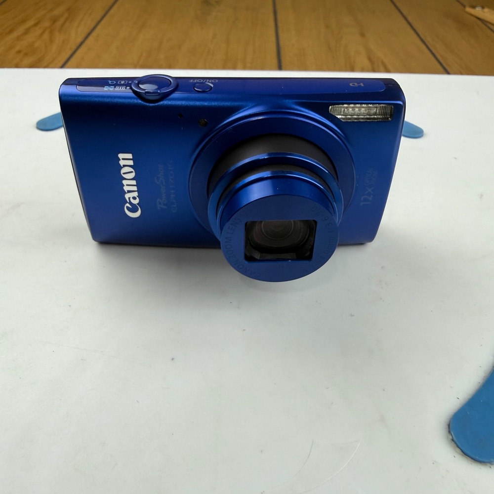 Canon PowerShot ELPH 170 IS Digital Camera Blue 20.0MP 12x Optical Zoom PC2195